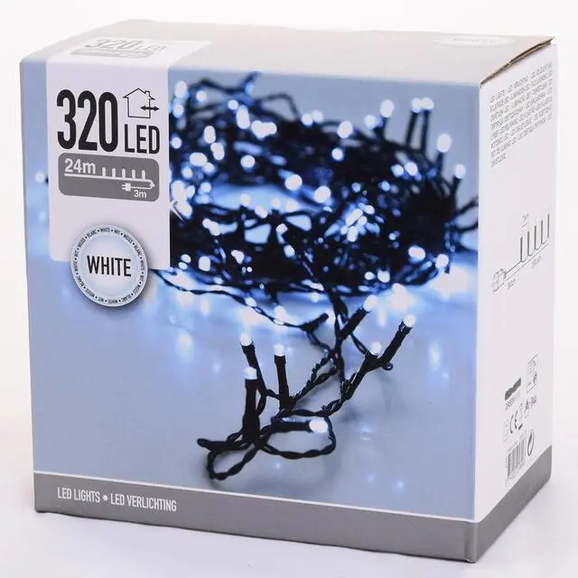 LED vianočné svetlá 320 (studená biela)