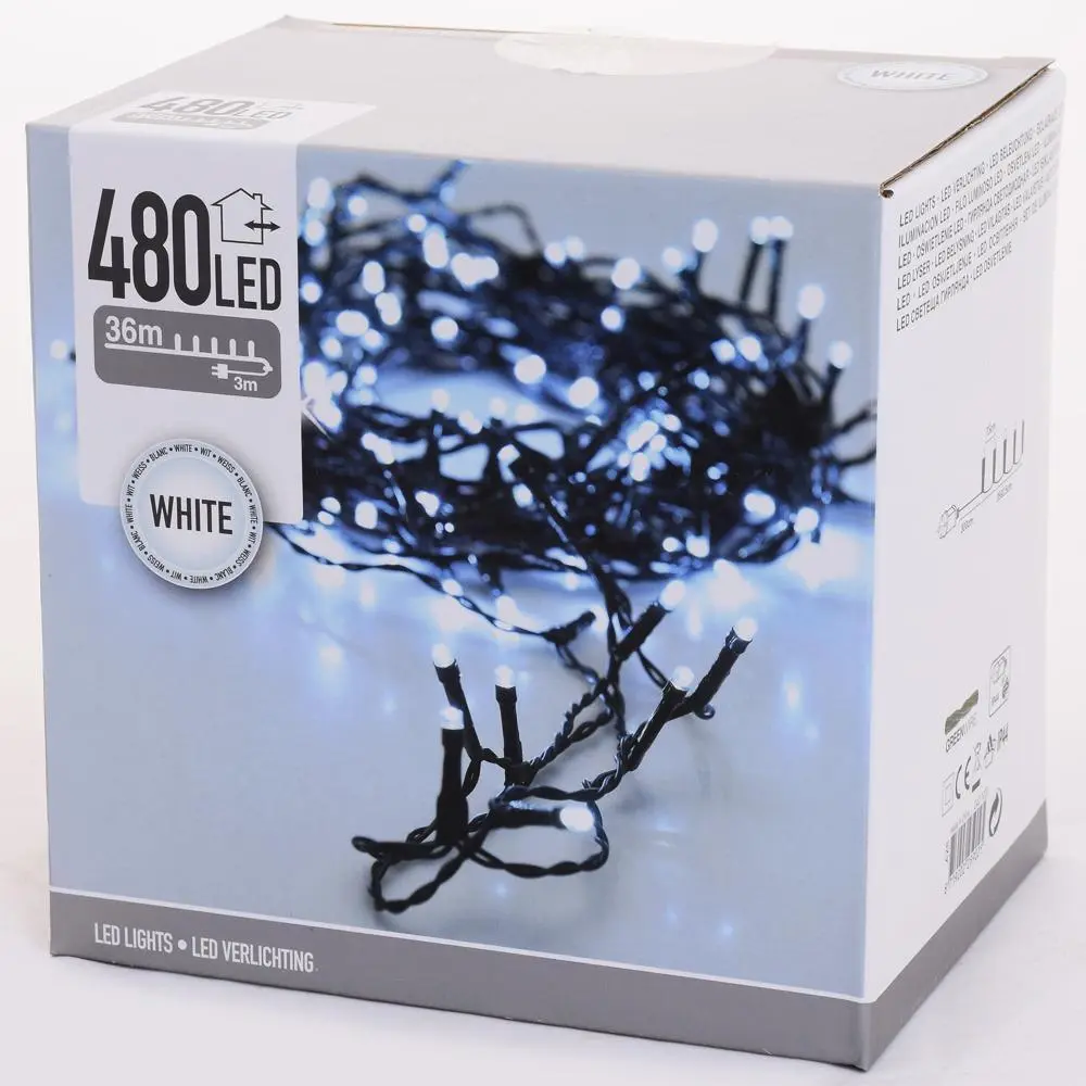 LED Vianočné svetielka 480 studené