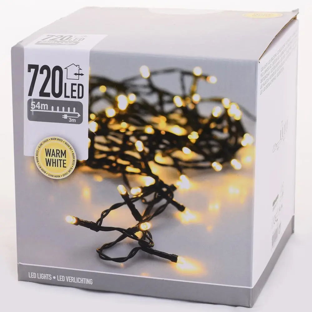 LED vianočné svetlá 720 (teplá biela)