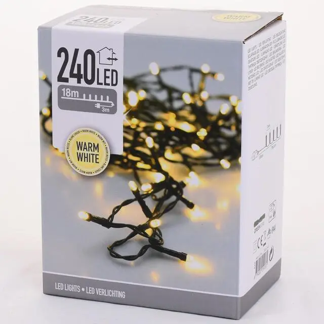 LED vianočné svetlá 240 (teplá biela)