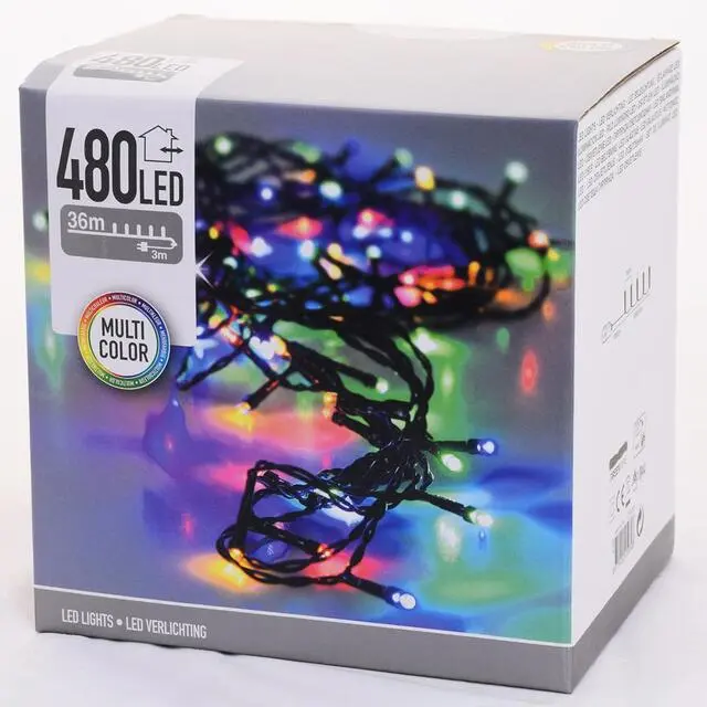 LED vianočné svetlá 480 farebné MULTICOLOR