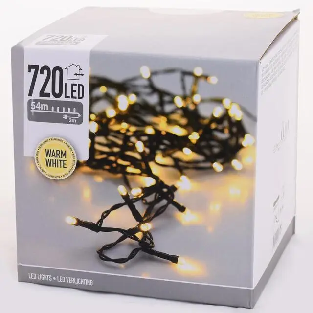 LED vianočné svetlá 720 (teplá biela)