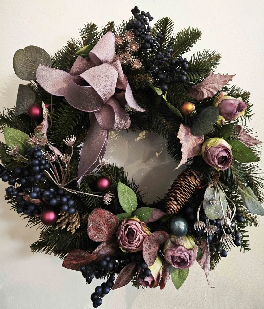 🎄 Vianočný veniec Smrek – 50 cm | Klasický hustý veniec z realistického ihličia