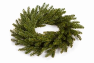 🌲 Vianočný veniec Smrek 100% 3D – 50 cm | Tmavozelený veniec s realistickými 3D vetvičkami
